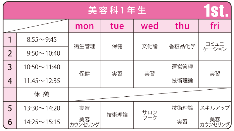 1年生スケジュール